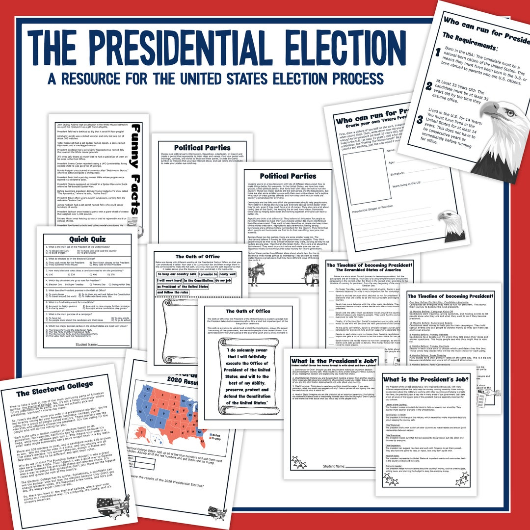 Präsidentschaftswahltag Und Wahlablauf | Elementare Us Präsident regarding The American President Worksheet