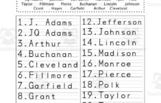President'S Abc Order Worksheet #1Teach Simple for List of Presidents In Order Worksheet