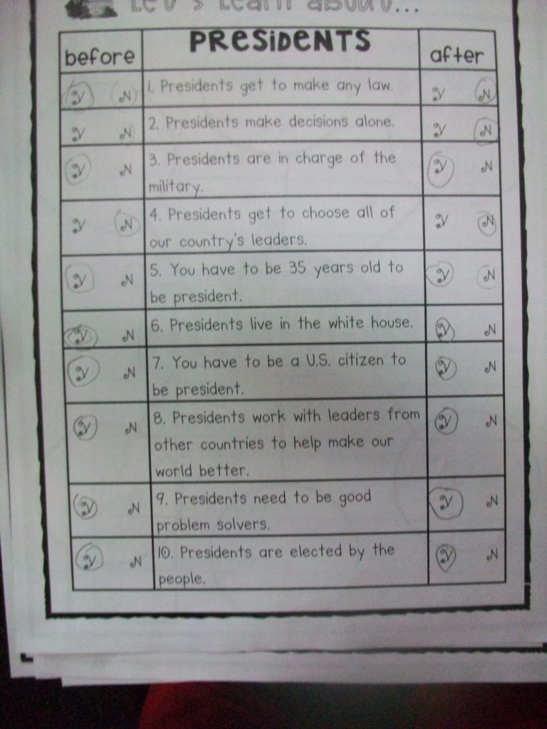 President&amp;#039;S Day Activities For First Grade - Sarah&amp;#039;S Teaching Snippets for 7 6 Presidents Day Worksheet Answers
