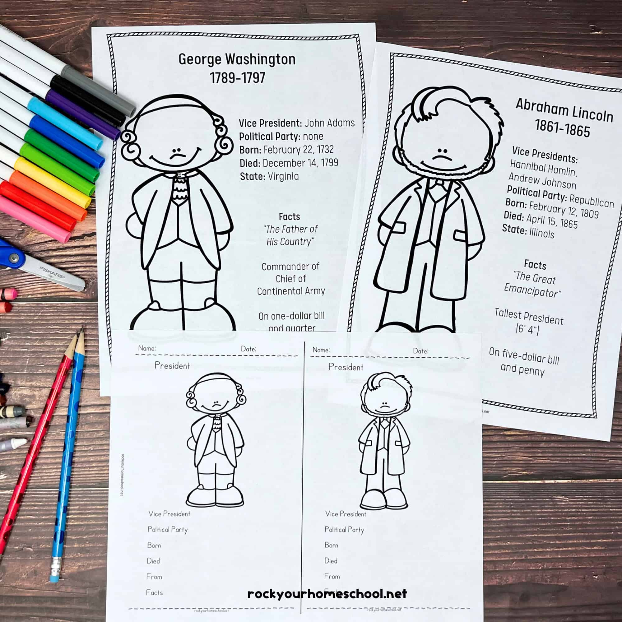 President&amp;#039;S Day Coloring Pages: 2 Free Ways To Celebrate for Presidents Day Worksheets For Preschool