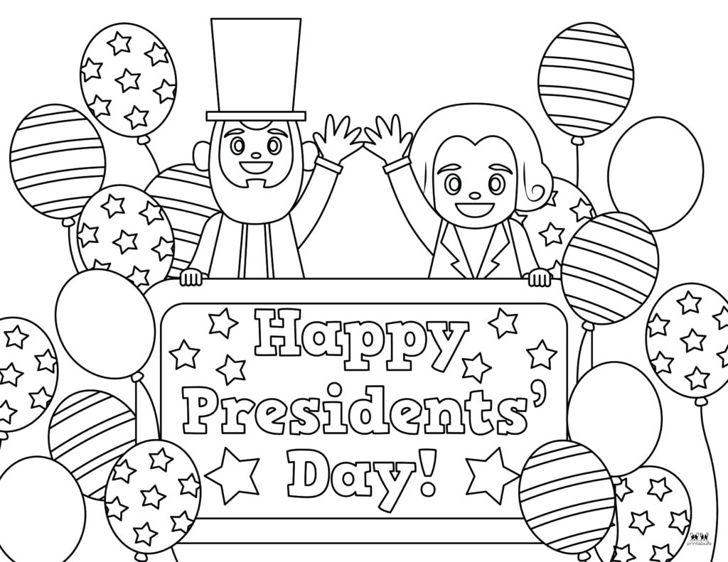Presidents&amp;#039; Day Coloring Pages - 25 Pages | Printabulls with regard to Pre K Presidents Day Worksheets