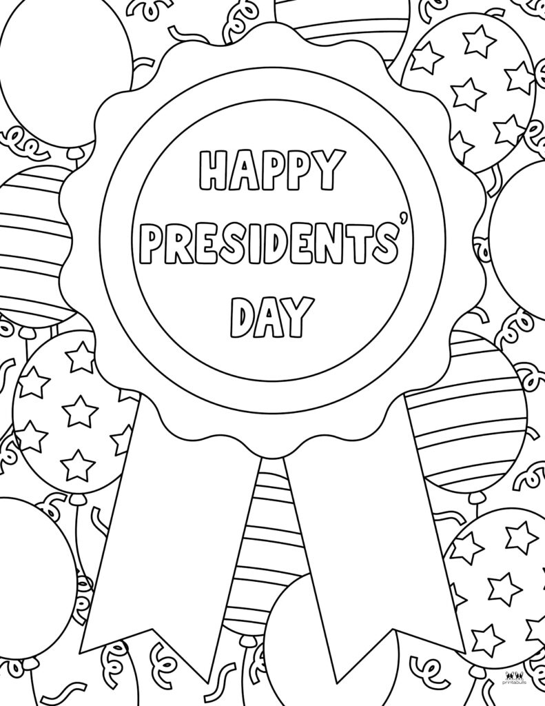 Presidents&amp;#039; Day Coloring Pages - 25 Pages | Printabulls within President&amp;#039;S Day Worksheets