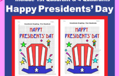 Presidents' Day Coordinate Plane Graphing Picture: Happy inside 7-6 Presidents Day Worksheet Answers