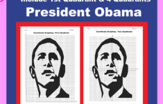 Presidents' Day Coordinate Plane Graphing Picture: Obama | Made intended for 7-6 Presidents Day Worksheet Answers