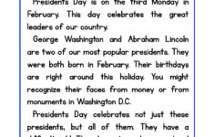 Presidents Day Reading Comprehension Worksheet - Have Fun Teaching regarding Preschool Presidents Day Worksheets