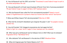 Progressive Era Guided Reading Activity - Social Studies 8 pertaining to The Progressive Presidents Worksheet Answers