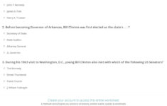 Quiz &amp; Worksheet - Bill Clinton'S Presidency | Study in The Clinton Presidency Worksheet