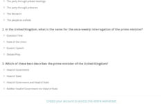 Quiz &amp; Worksheet - Comparison Of The U.s. President &amp; Britain in Popular Vs President Worksheet