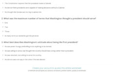 Quiz &amp; Worksheet - George Washington'S Presidency | Study in George Washington Presidency Worksheet