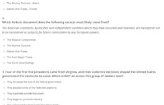 Quiz &amp; Worksheet - James Monroe'S Presidency And Foreign Policy with First Five Presidents Worksheet