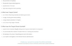 Quiz &amp; Worksheet - Teapot Dome Scandal | Study with The Harding Presidency Worksheet Answer Key