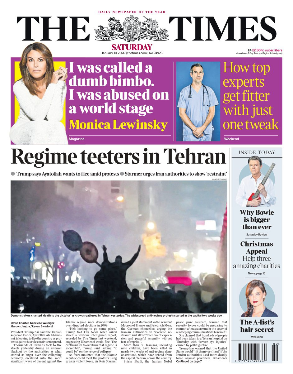 Saturday&amp;#039;S Times: Regime Teeters In Tehran #Tomorrowspaperstoday regarding The President&amp;#039;S Daily Schedule Worksheet Answers