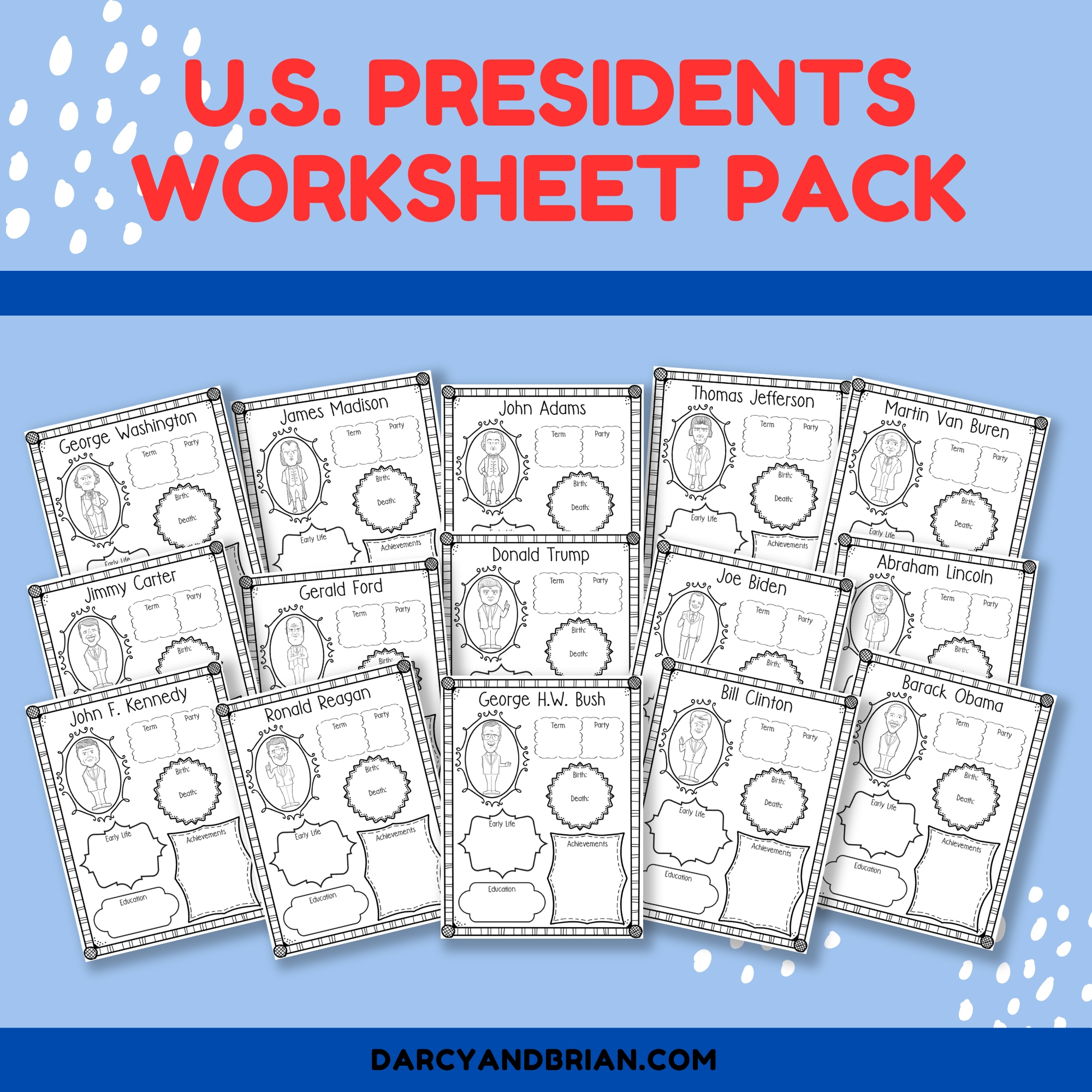 U.s. Presidents Worksheet Pack for The Clinton Presidency Worksheet
