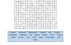 Word Puzzles | Eisenhower Presidential Library in President Eisenhower And The Chance For Peace Worksheet Answers